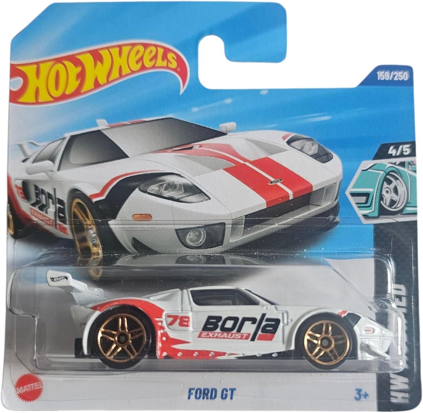 Hot Wheels Ford GT HW Modified 4/5 1:64 White Borla – HYY92