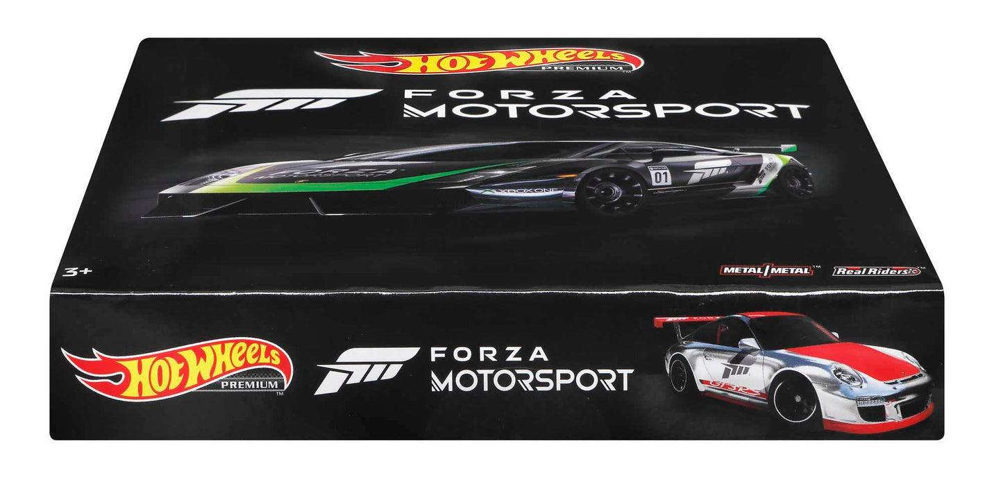 Hot Wheels Forza 5-Pack – 1:64 Scale Die-Cast Cars (Nissan Silvia S15, Mini, Porsche 911 GT3RS, Lamborghini Gallardo LP570-4, Porsche Speedster)