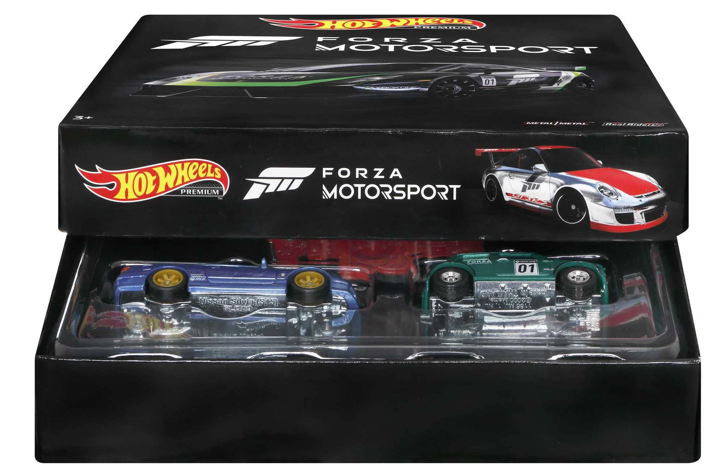 Hot Wheels Forza 5-Pack – 1:64 Scale Die-Cast Cars (Nissan Silvia S15, Mini, Porsche 911 GT3RS, Lamborghini Gallardo LP570-4, Porsche Speedster)