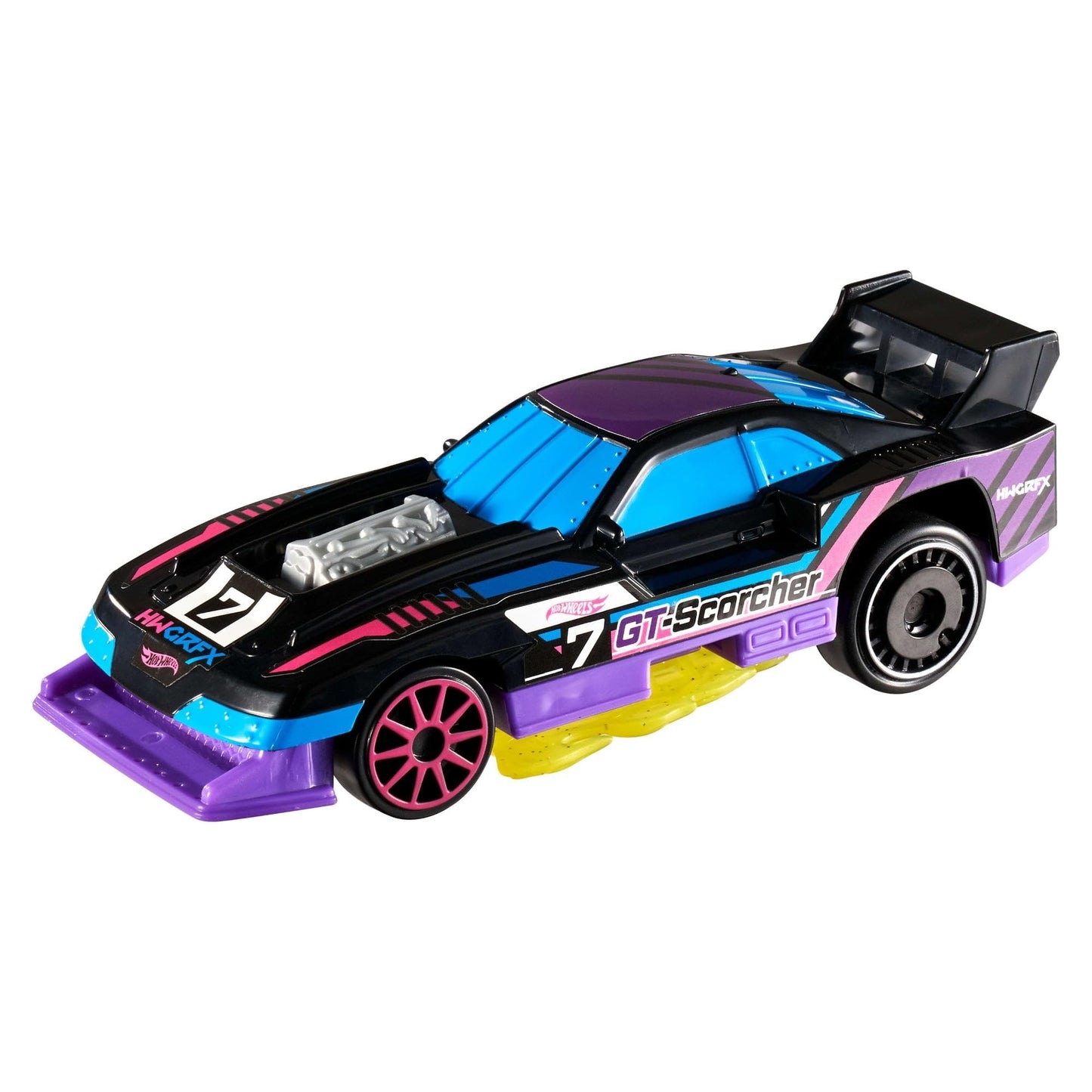 Hot Wheels GT-Scorcher – Flames Activate as it Rolls! 1:32 Scale Toy Car