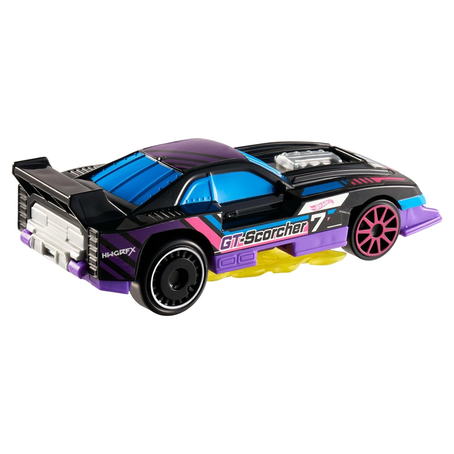 Hot Wheels GT-Scorcher – Flames Activate as it Rolls! 1:32 Scale Toy Car