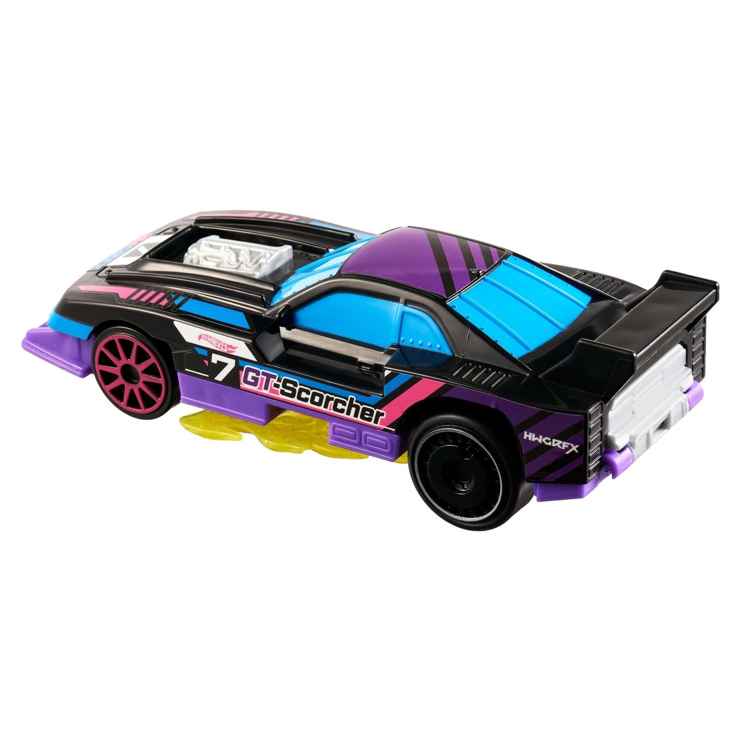 Hot Wheels GT-Scorcher – Flames Activate as it Rolls! 1:32 Scale Toy Car