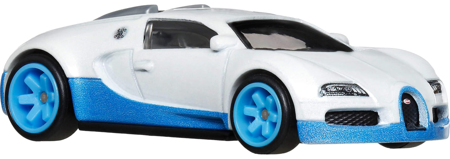 Hot Wheels Premium Car Culture Hammer Drop 1:64 Bugatti Veyron – Real Riders, Metal/Metal Body & Chassis