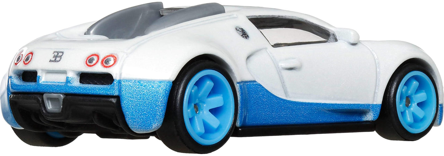 Hot Wheels Premium Car Culture Hammer Drop 1:64 Bugatti Veyron – Real Riders, Metal/Metal Body & Chassis