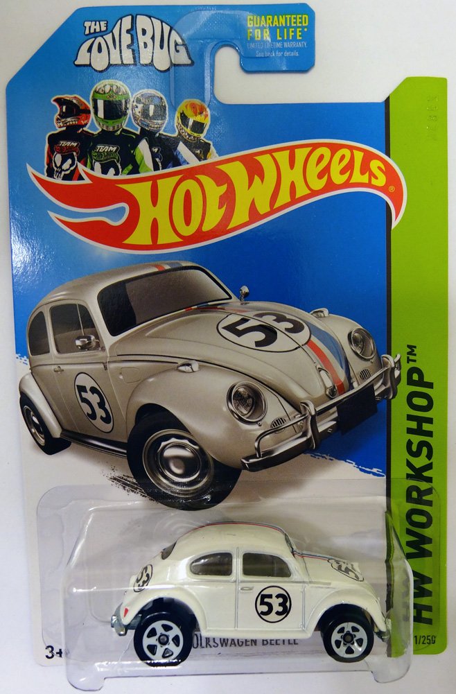 Hot Wheels 2014 Volkswagen Beetle – Herbie The Love Bug HW Workshop 191/250, 1:64 Scale