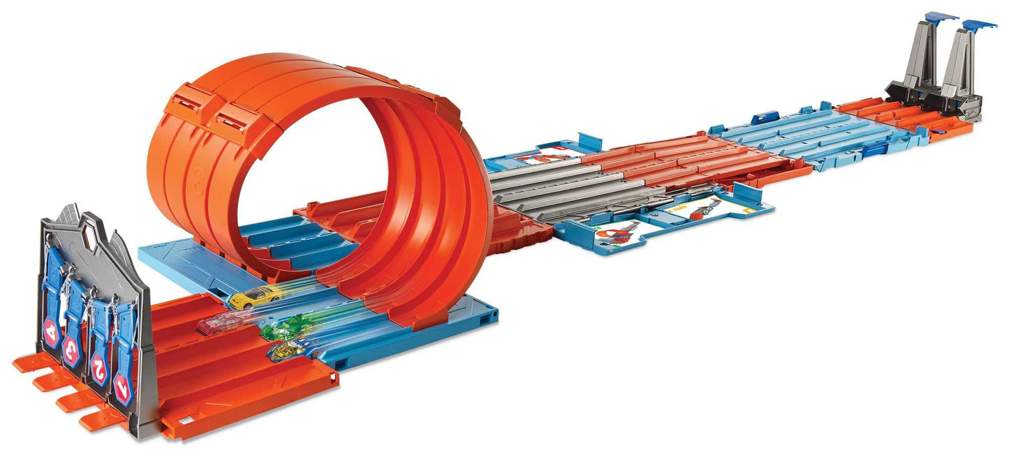 Hot Wheels Race Crate Track Set — Transforms into 3 Builds, Includes 2 Cars, Portable Storage, 1:64 Scale (Amazon Exclusive)