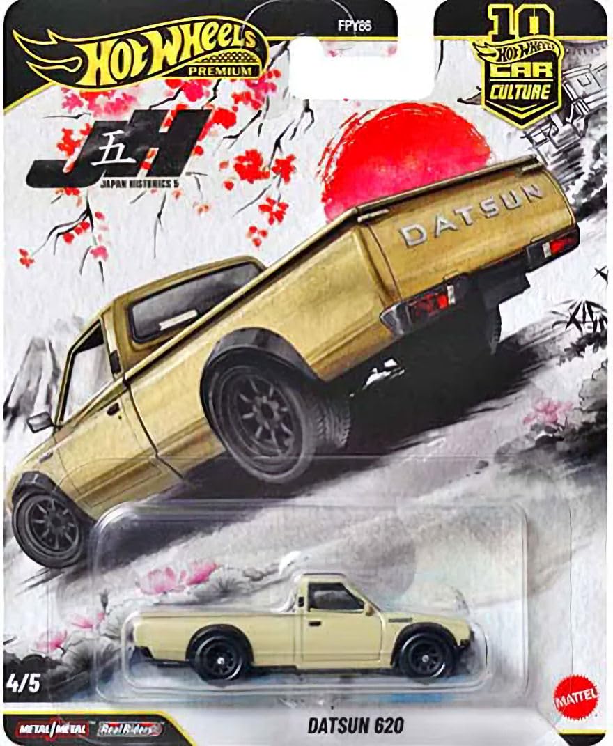 Hot Wheels Japan Historics 5 Premium Car Culture Set – 1:64 Diecast Collection (Nissan Skyline, AE86, Celica, Datsun 620, Honda CRX)