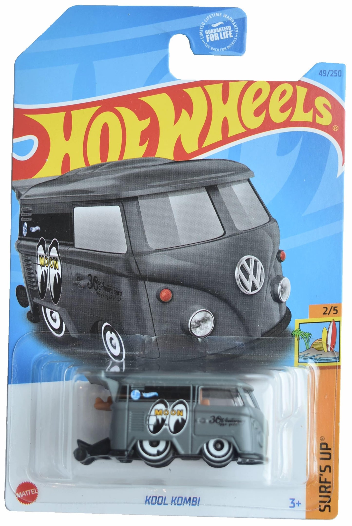Hot Wheels Kool Kombi Surf's Up 2/5 Gray | 1:64 Die-Cast Collectible