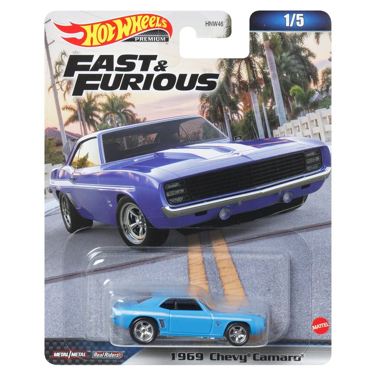 Hot Wheels 2023 Fast & Furious Premium Die-Cast Car Set – 5 Cars, 1:64 Scale | HNW46-956B