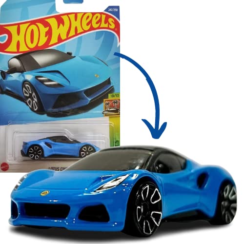 Hot Wheels 2022 Lotus Emira Blue HW Exotics 1:64 Die Cast Mint NrMint Ships Bubble Wrapped