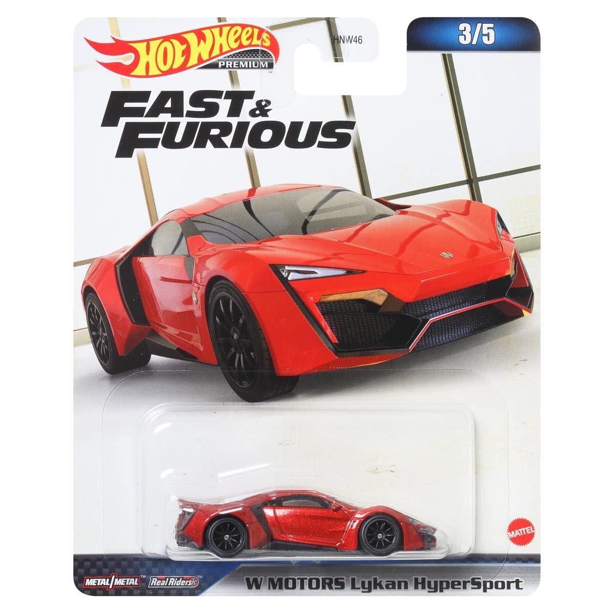 Hot Wheels 2023 Fast & Furious Premium Die-Cast Car Set – 5 Cars, 1:64 Scale | HNW46-956B