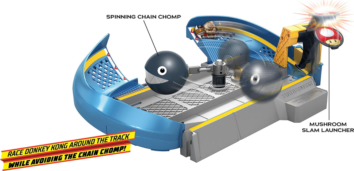 Hot Wheels Mario Kart Track Set Assortment – 4 Tracks + 1:64 Vehicles for Ages 3+