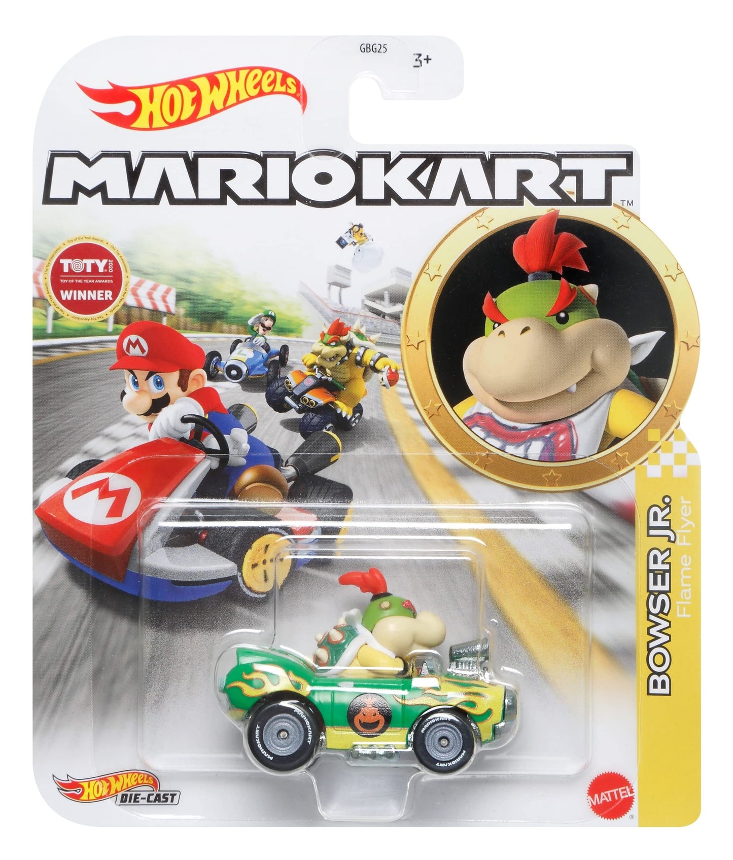 Mattel Hot Wheels Mario Kart Bowser Jr Die-Cast Racer – 1:64