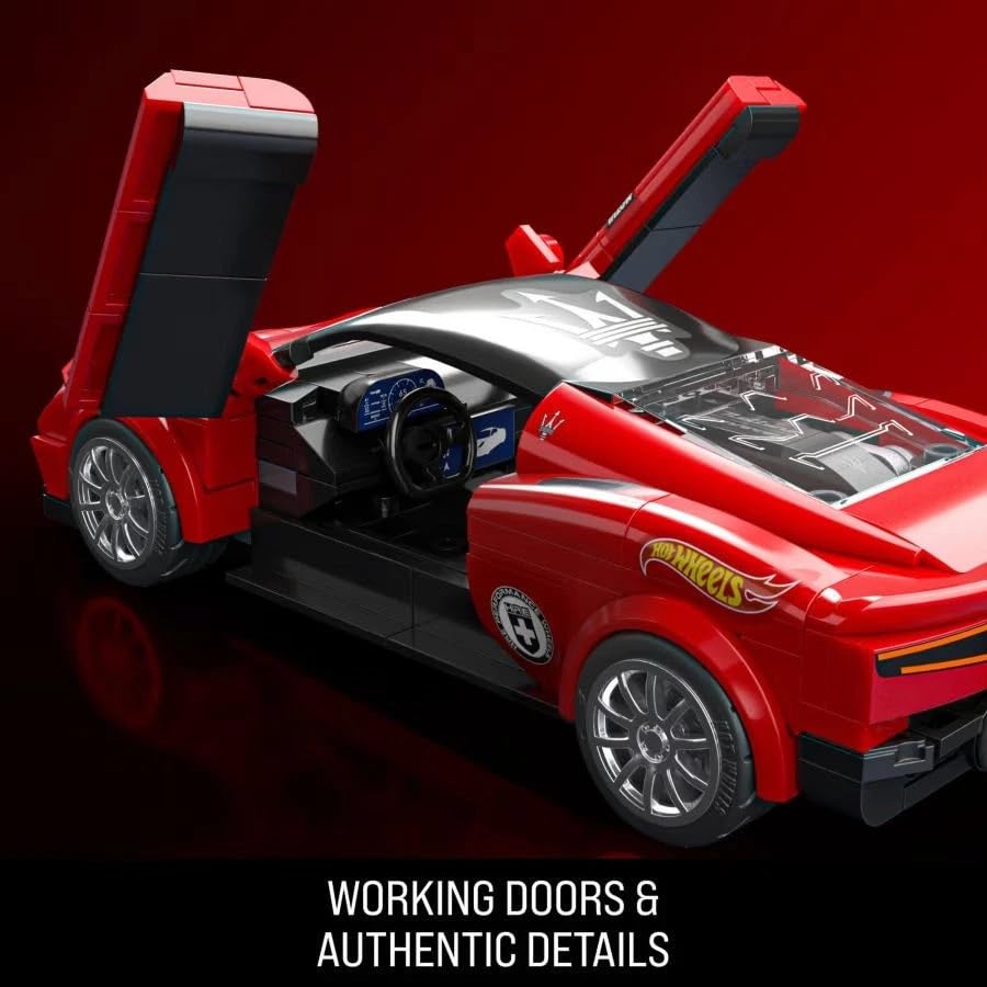 Hot Wheels 1/32 Maserati MC20 Building Kit – 250 Pieces with 1/64 Mini Car | Mattel Brick Shop