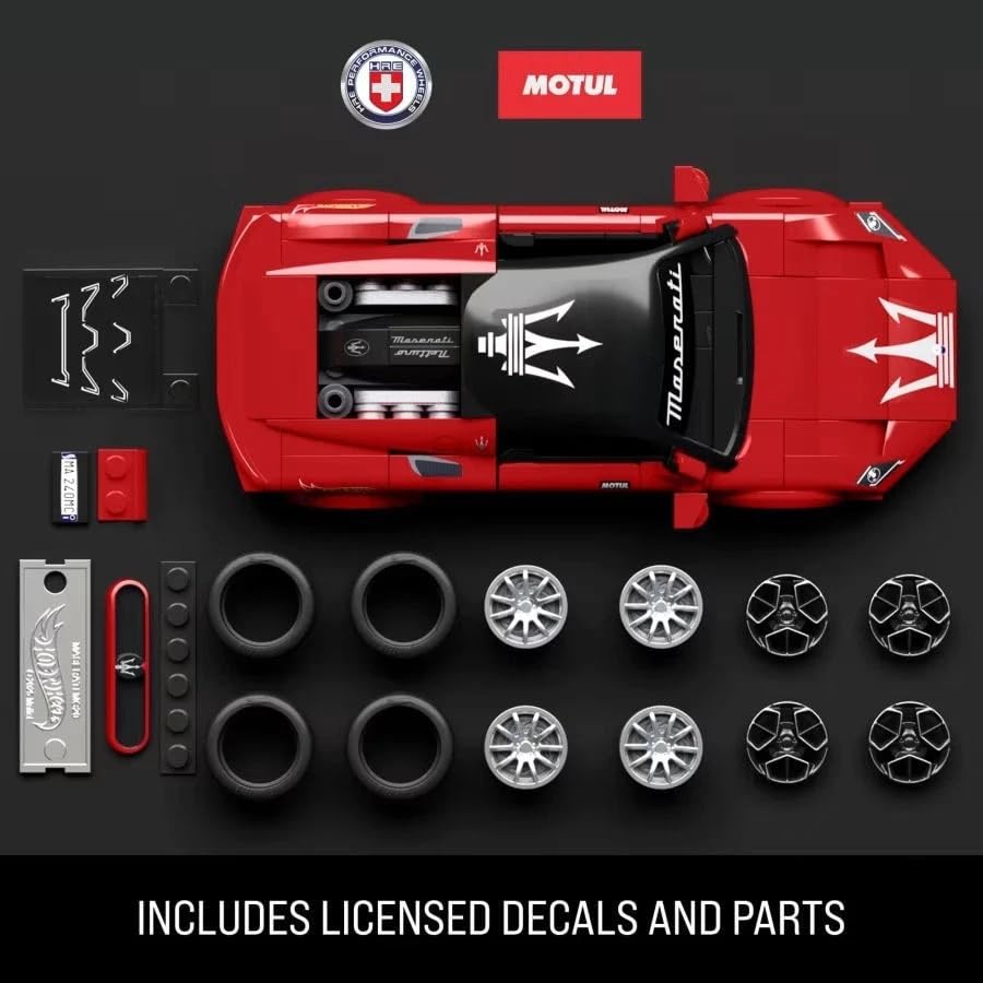 Hot Wheels 1/32 Maserati MC20 Building Kit – 250 Pieces with 1/64 Mini Car | Mattel Brick Shop