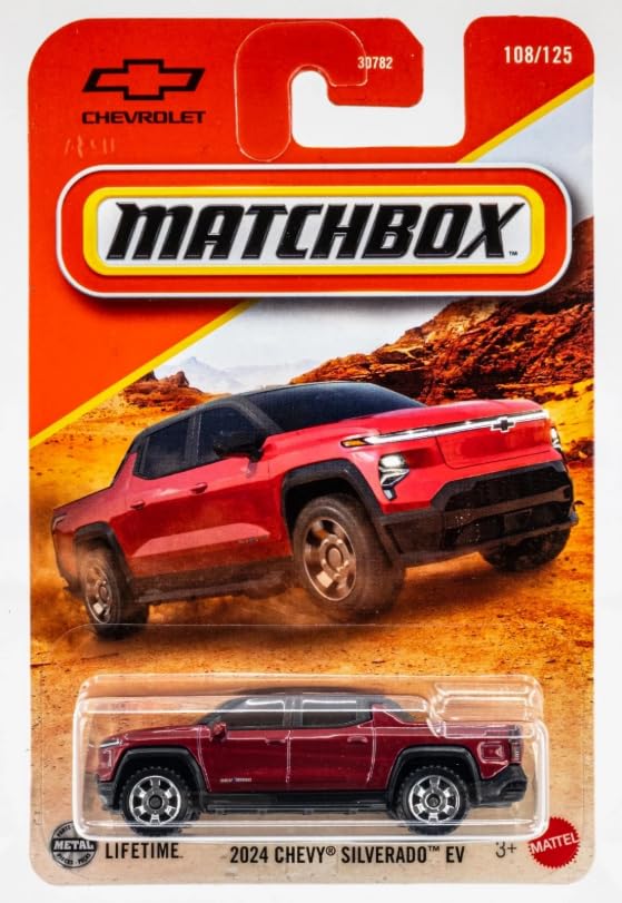 Hot Wheels Matchbox 2024 Chevy Silverado EV Red 1:64 Diecast – 108/125
