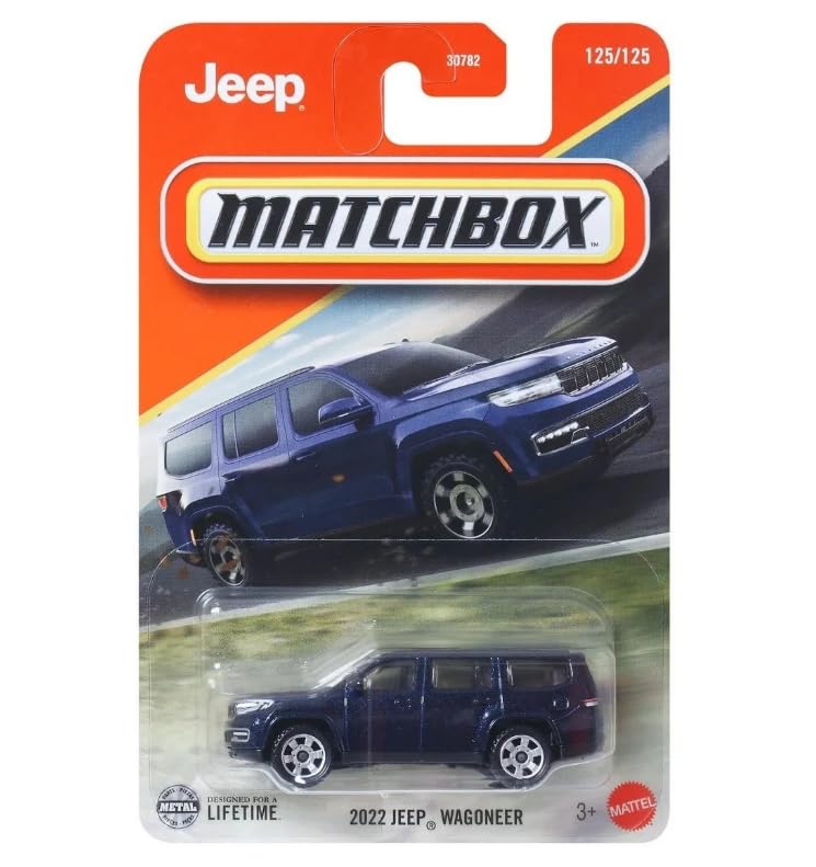 Hot Wheels Matchbox 2022 Jeep Wagoneer 1:64 Diecast – Dark Blue, 125/125