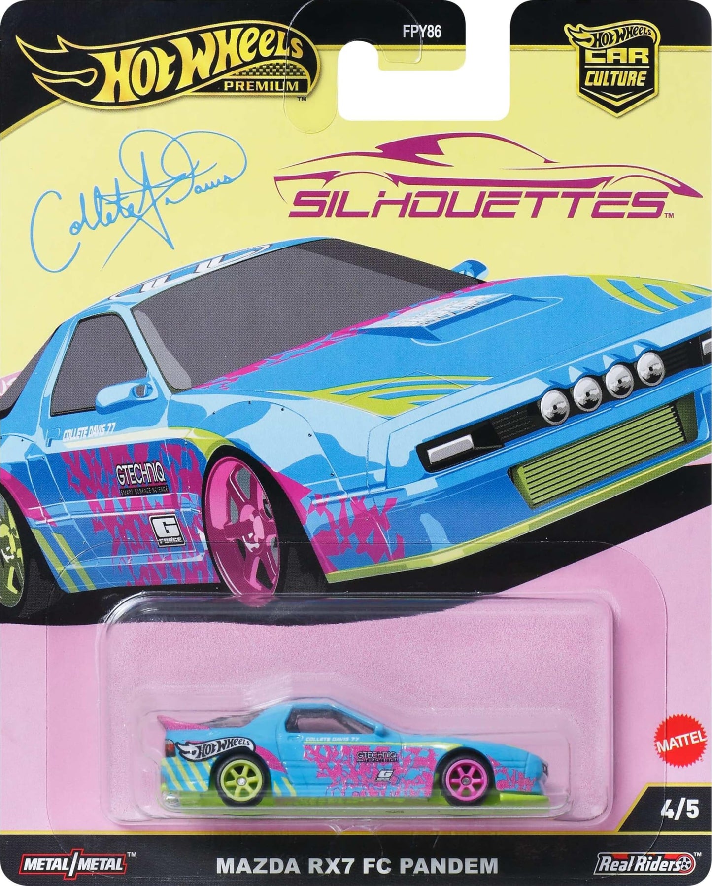Hot Wheels Premium Car Culture Mazda RX-7 FC Pandem — 1:64 Die-Cast with Real Riders