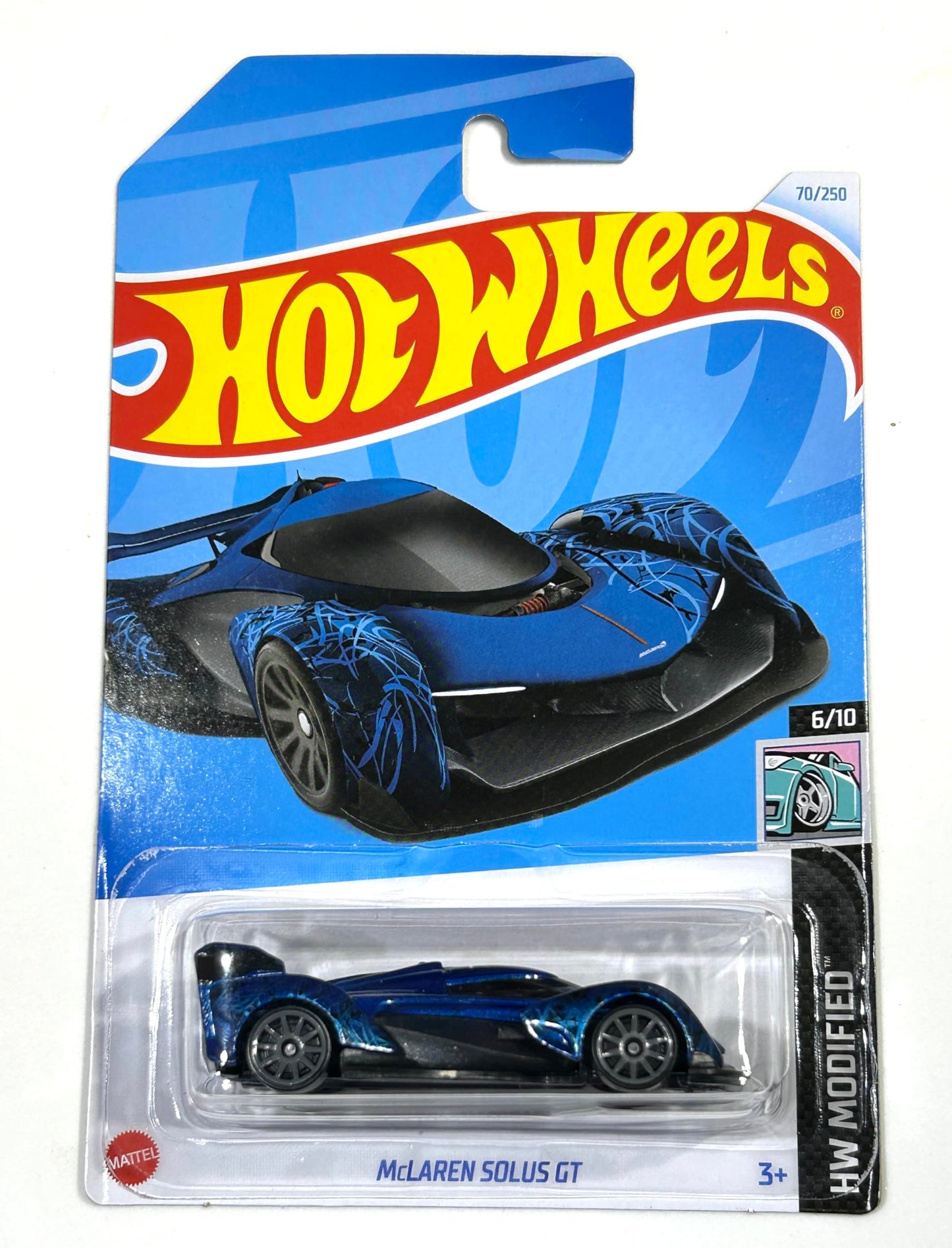 Hot Wheels 2024 McLaren Solus GT Blue – HW Modified 6/10 | 1:64 Diecast