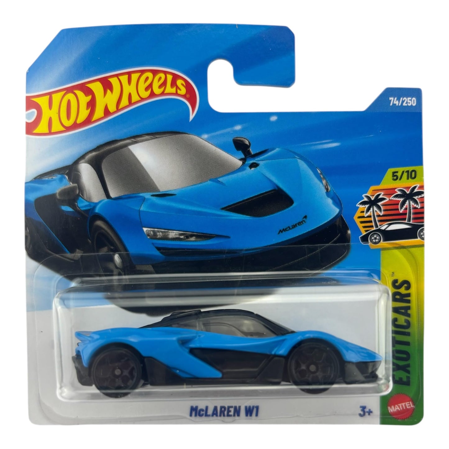 Hot Wheels McLaren W1 Blue – 1:64 Diecast Toy Car | Exoticars 5/10, 74/250