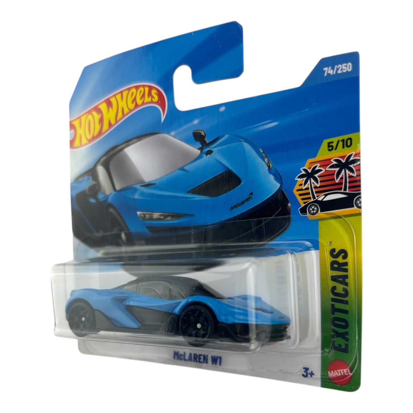 Hot Wheels McLaren W1 Blue – 1:64 Diecast Toy Car | Exoticars 5/10, 74/250