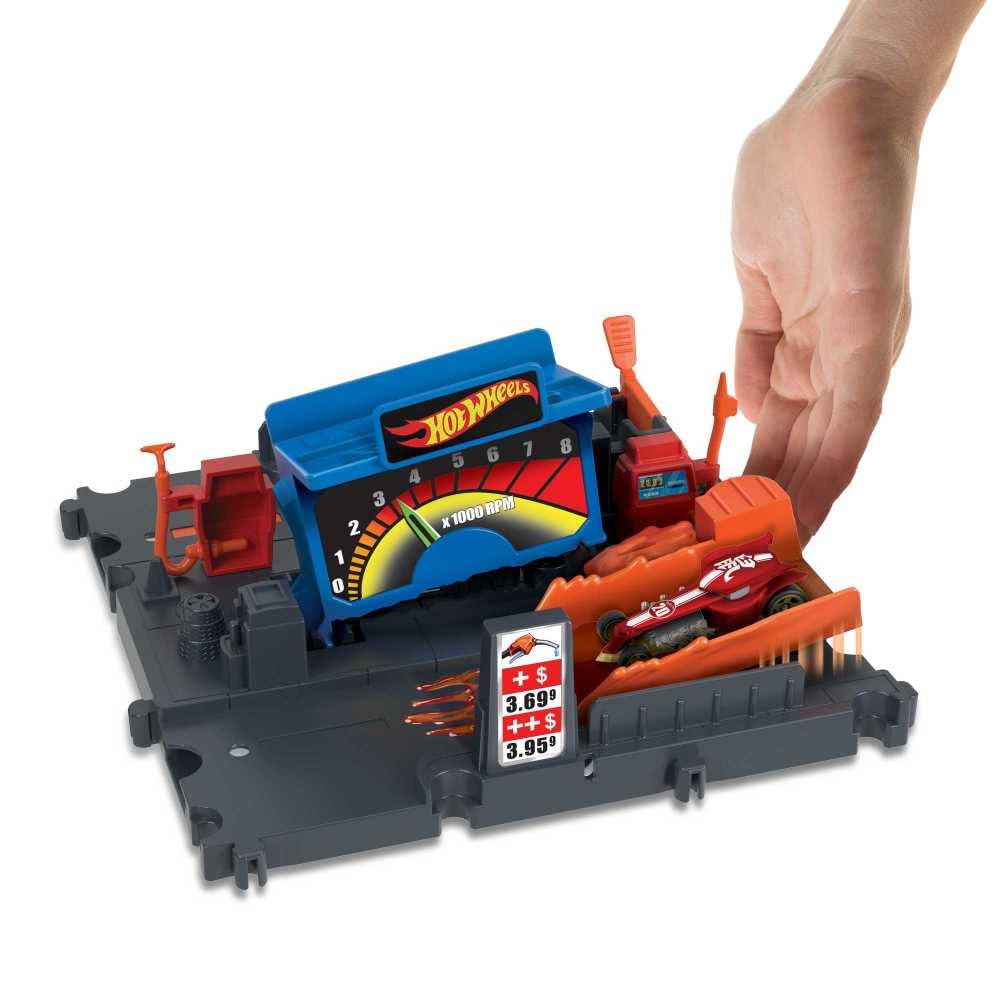 Hot Wheels Fuel Station Shift Station Essence Gas Station – 1 Vehicle Included
