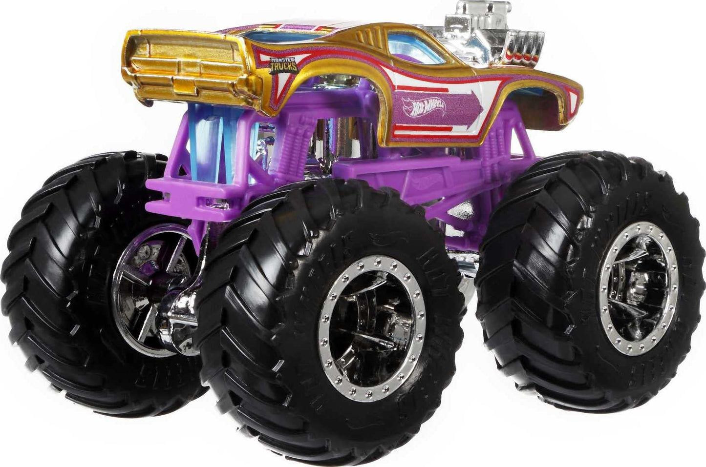 Hot Wheels Monster Trucks 4-Pack – 1:64 Scale Trucks (Styles May Vary)