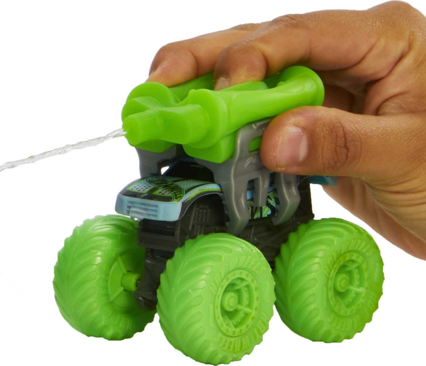 Hot Wheels Monster Trucks Color Reveal 2-Pack with Clip-On Water Tank — Mega Wrex & Race Ace