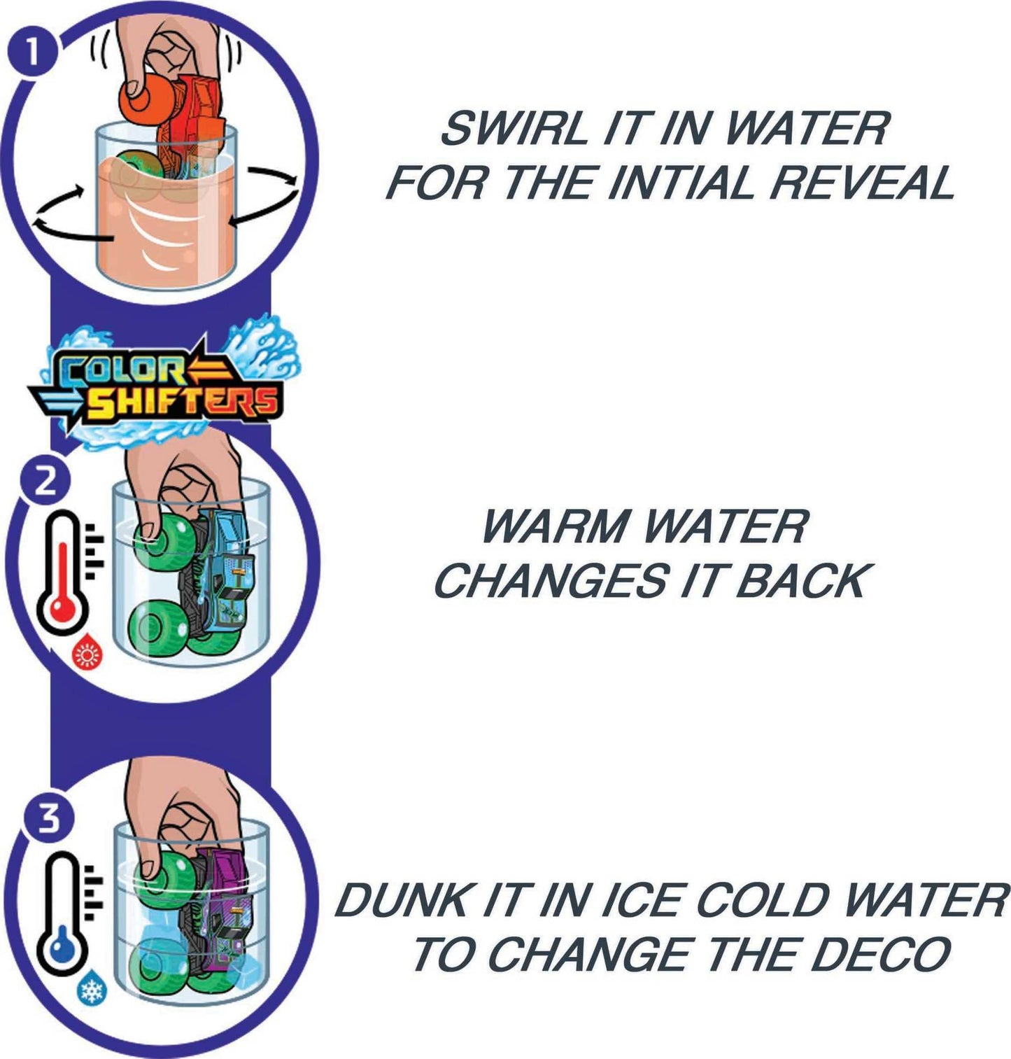 Hot Wheels Monster Trucks Color Reveal 2-Pack with Clip-On Water Tank — Mega Wrex & Race Ace