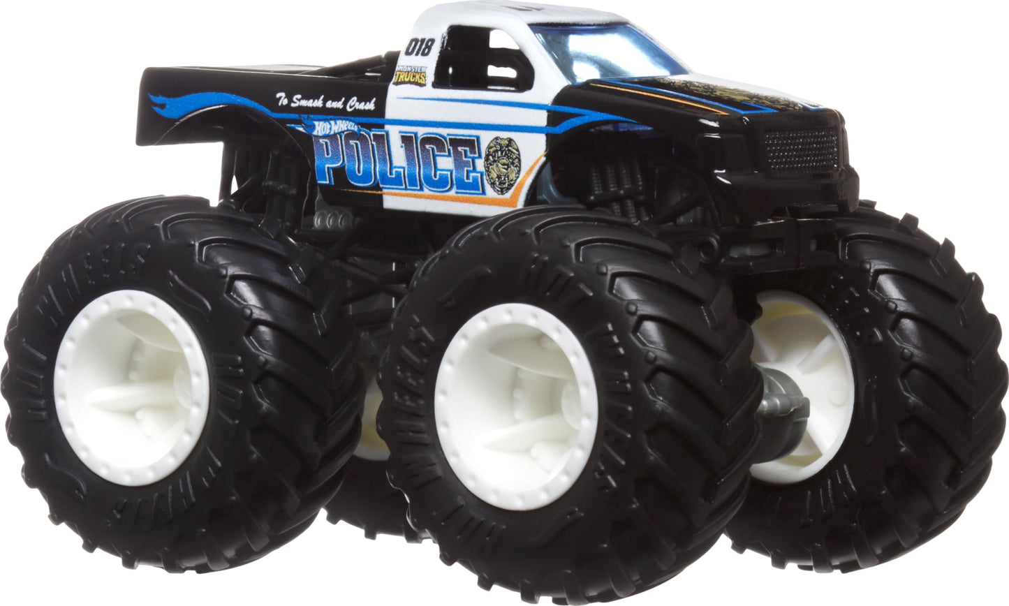 Hot Wheels Monster Trucks 1:64 Scale 4-Pack | Giant Wheels & Exclusive Truck