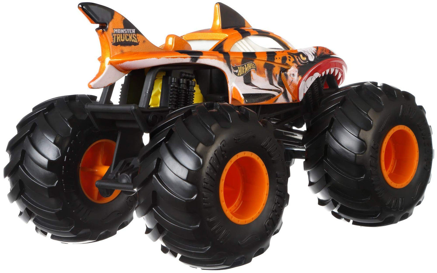 Hot Wheels Monster Trucks Tiger Shark 1:24 Die-Cast with Giant Wheels – Ages 3-8