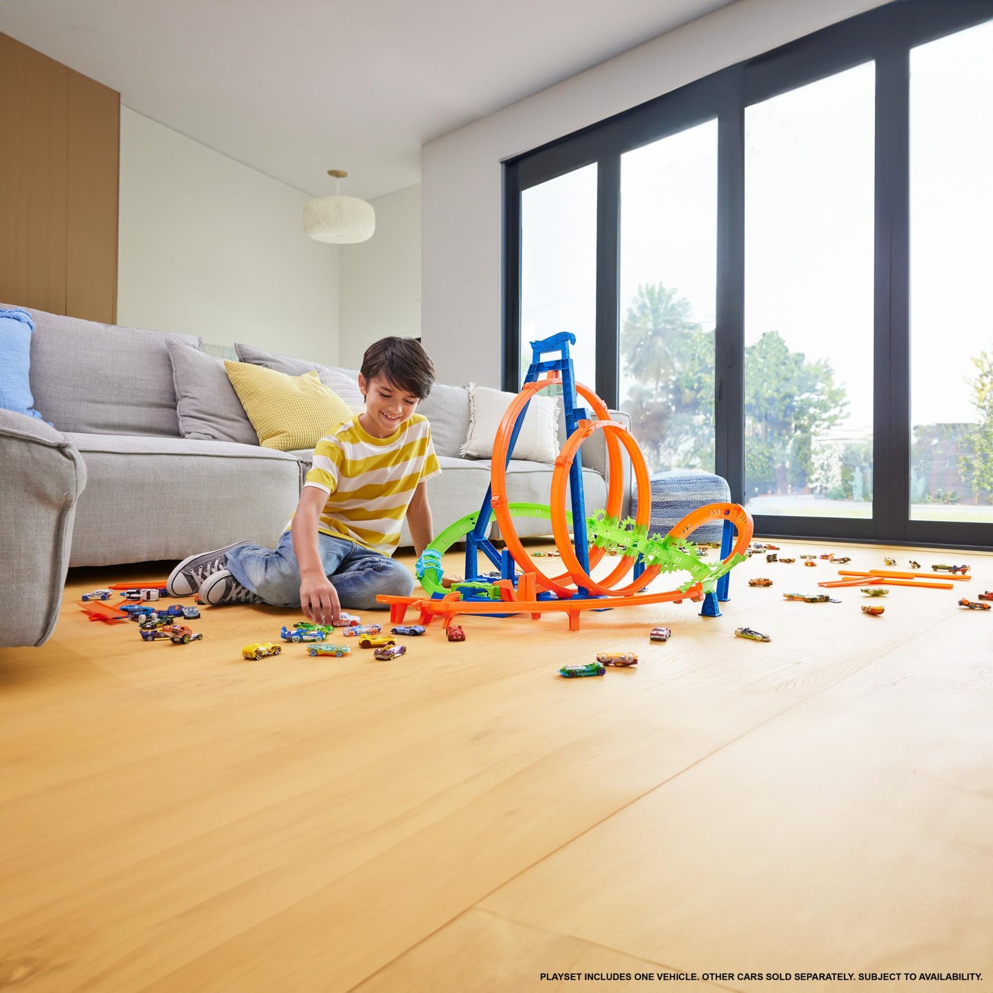 Hot Wheels Action Epic Crash Dash Track Set – 5 Crash Zones, Motorized Booster, 1:64 Scale Car (Amazon Exclusive)