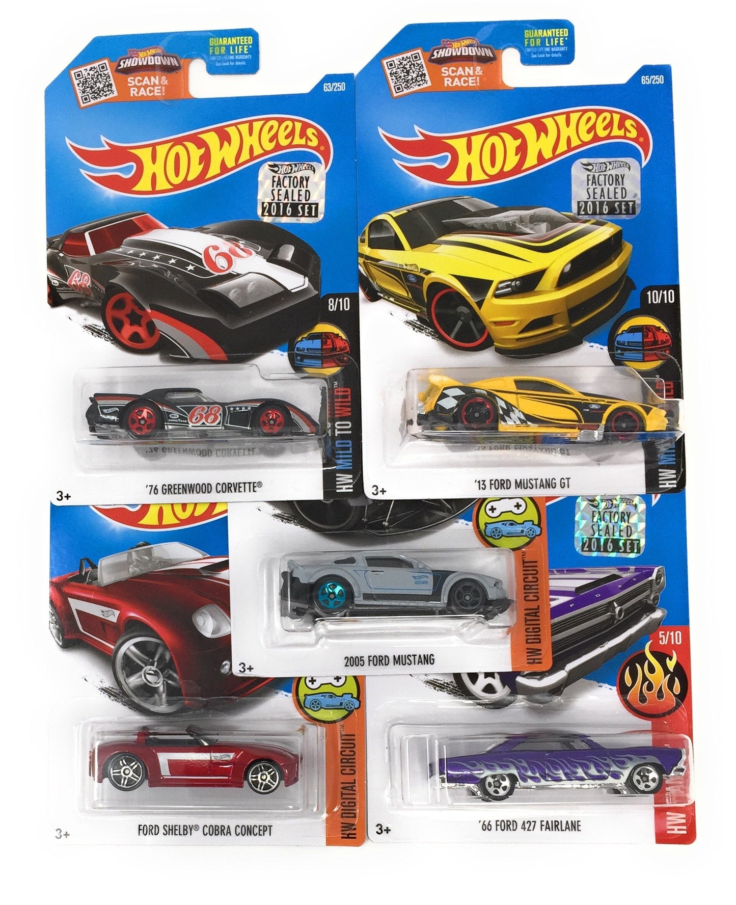 Hot Wheels Muscle Car Madness 1:64 Diecast 5-Pack – Random American Muscle Cars
