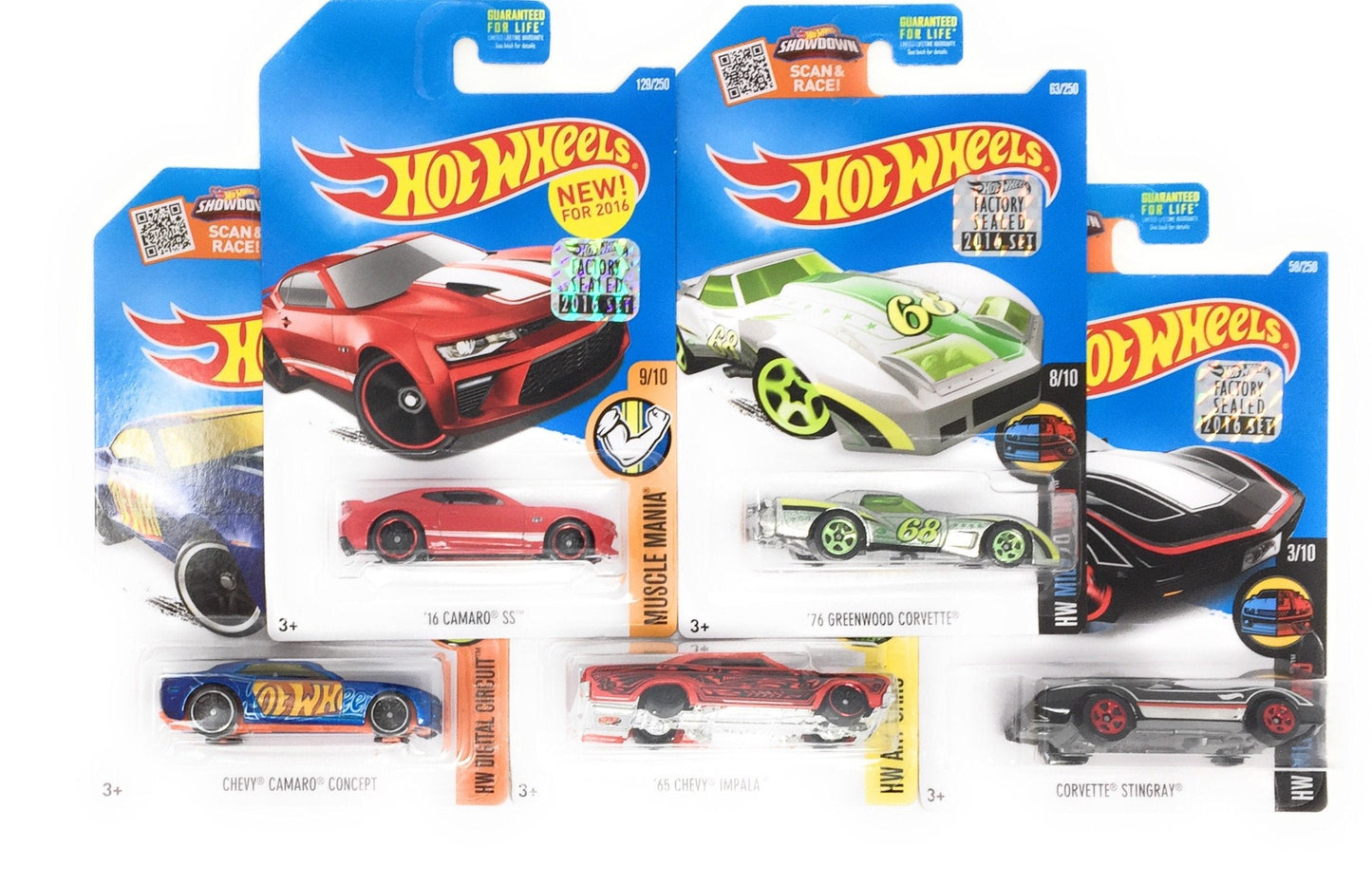 Hot Wheels Muscle Car Madness 1:64 Diecast 5-Pack – Random American Muscle Cars