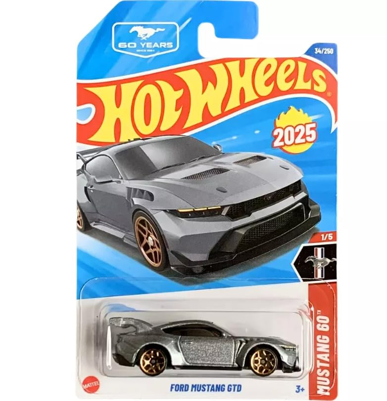 Hot Wheels Ford Mustang GTD 1:64 Scale Diecast – Mustang 60 Series 1/5