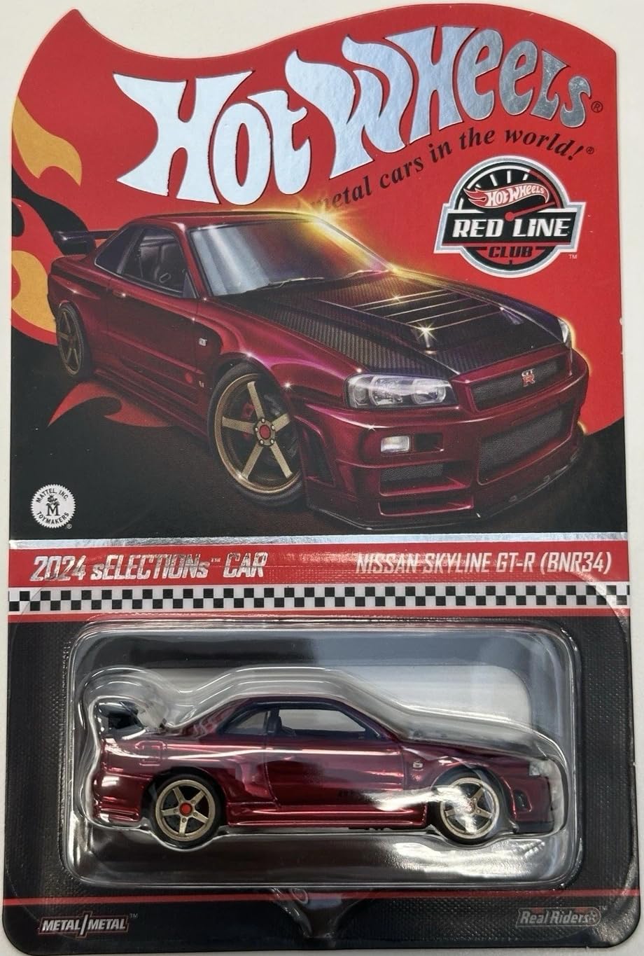 Hot Wheels RLC Nissan Skyline GT-R (BNR34) – sELECTIONs Oxblood Red | 1:64 Collectible