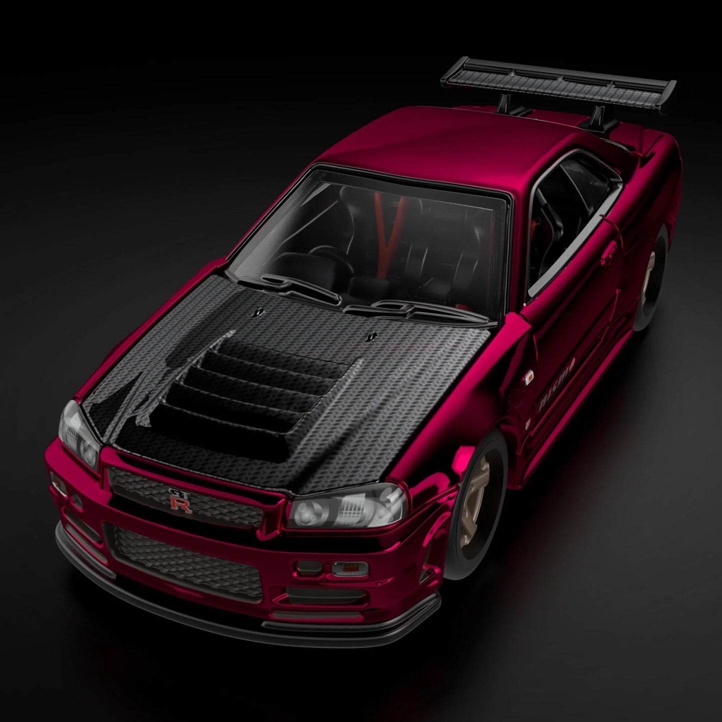 Hot Wheels RLC Nissan Skyline GT-R (BNR34) – sELECTIONs Oxblood Red | 1:64 Collectible