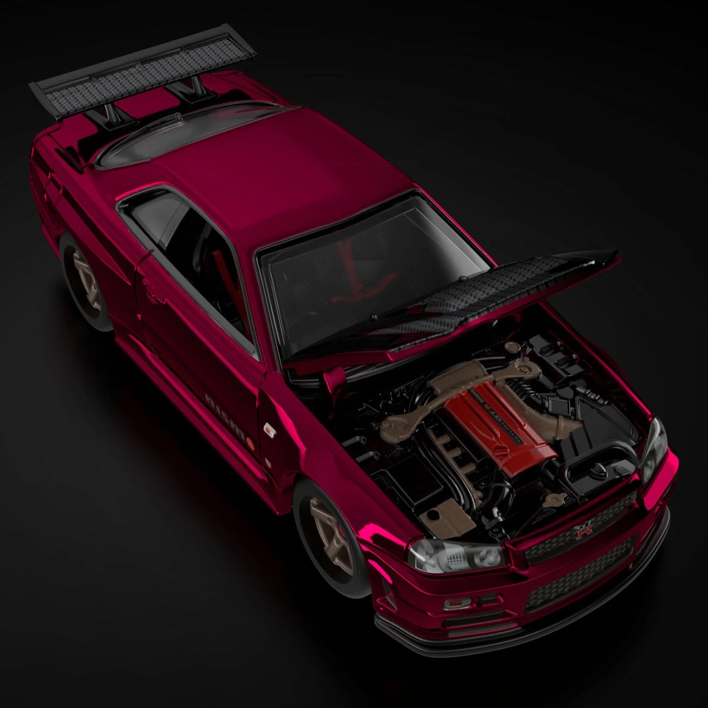 Hot Wheels RLC Nissan Skyline GT-R (BNR34) – sELECTIONs Oxblood Red | 1:64 Collectible