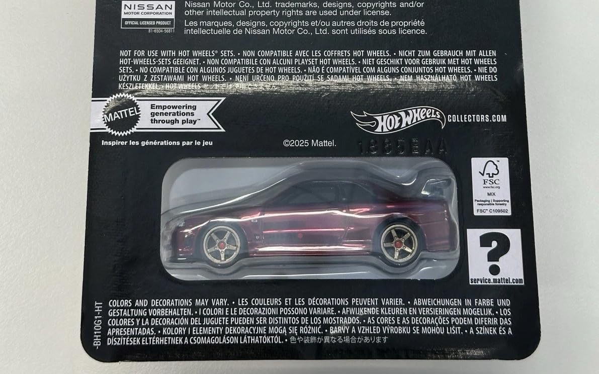 Hot Wheels RLC Nissan Skyline GT-R (BNR34) – sELECTIONs Oxblood Red | 1:64 Collectible