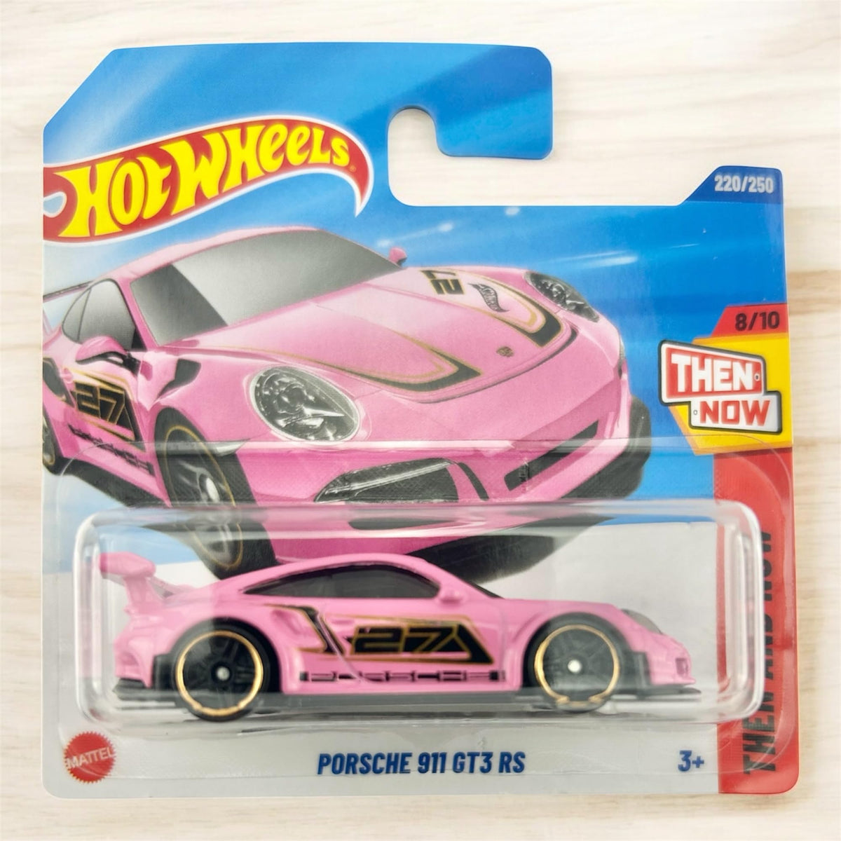 Hot Wheels Porsche 911 GT3 RS Pink Die-Cast – Then and Now Collection (1:64)