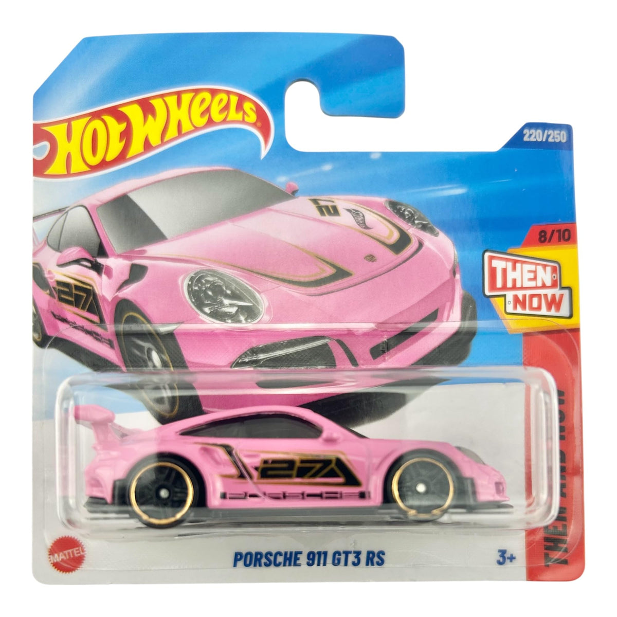 Hot Wheels Porsche 911 GT3 RS Pink Die-Cast – Then and Now Collection (1:64)