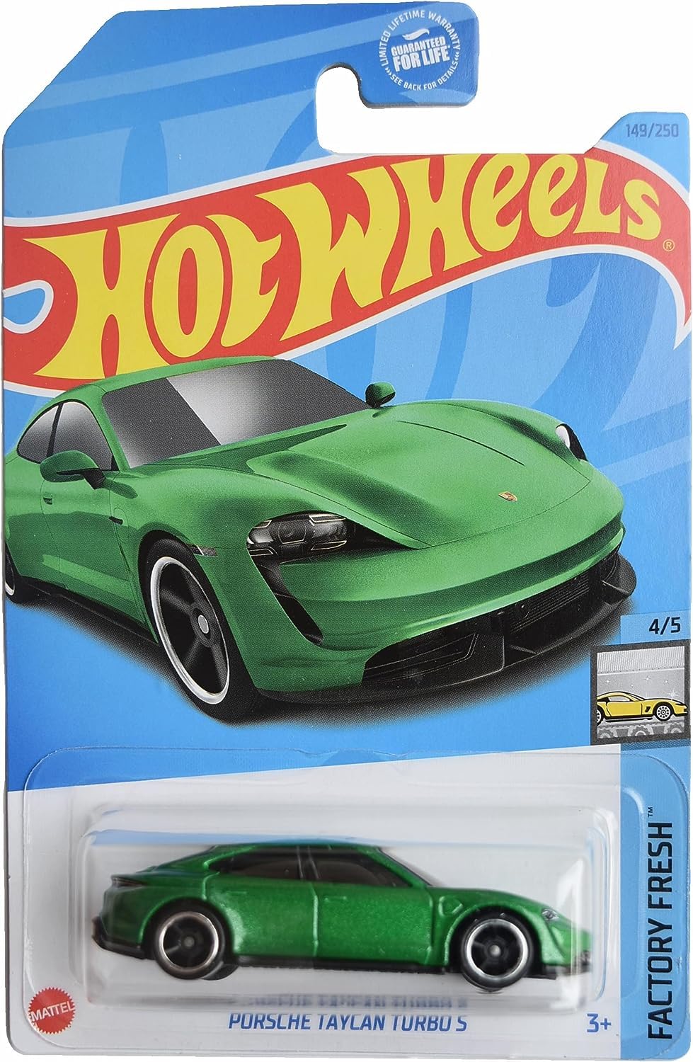 Hot Wheels Porsche Taycan Turbo S – Factory Fresh 4/5 Green 1:64 Die-Cast Model