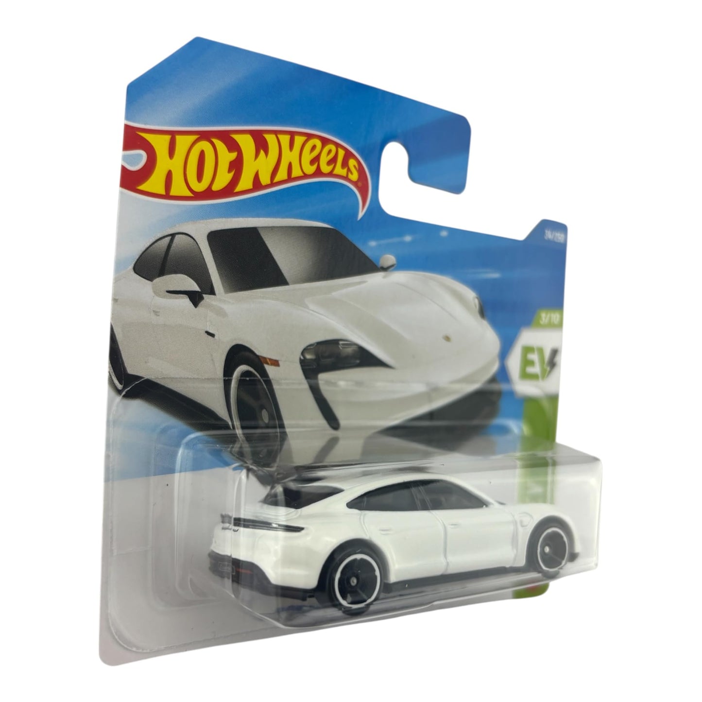Hot Wheels Porsche Taycan Turbo S 1:64 Diecast – White, HW EV 3/10, 34/250