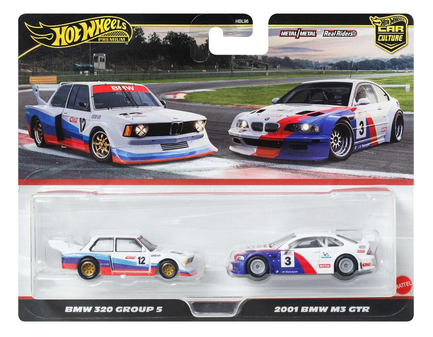 Hot Wheels Premium Car Culture 2-Pack: 1:64 Scale, Real Riders, Metal/Metal Chassis (JBK99)