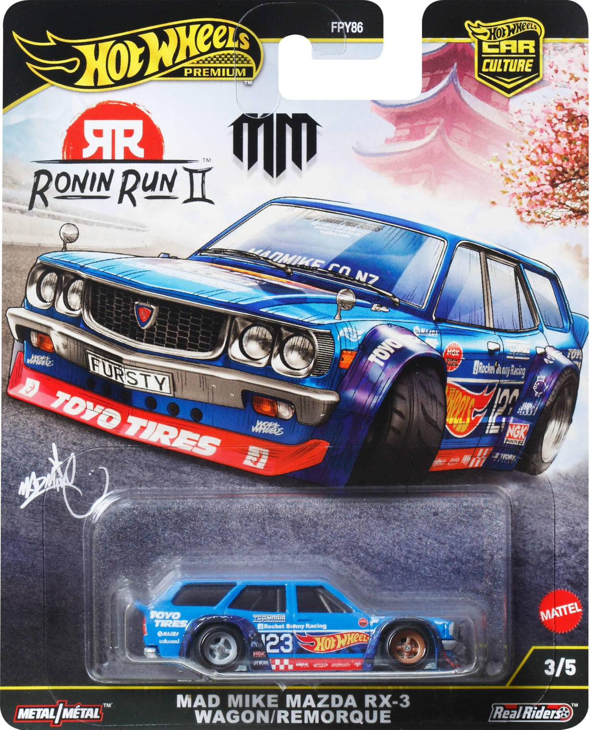 Hot Wheels Premium Car Culture 2005 Mitsubishi Evo IX Wagon – 1:64 Die-Cast with Real Riders