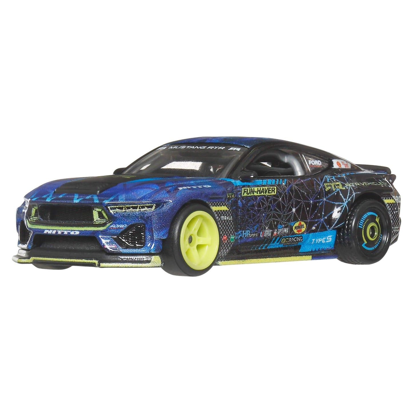 Hot Wheels Premium Car Culture 1:64 Scale Mustang RTR Spec 5-FD – Real Riders Tires, Metal/Metal Body