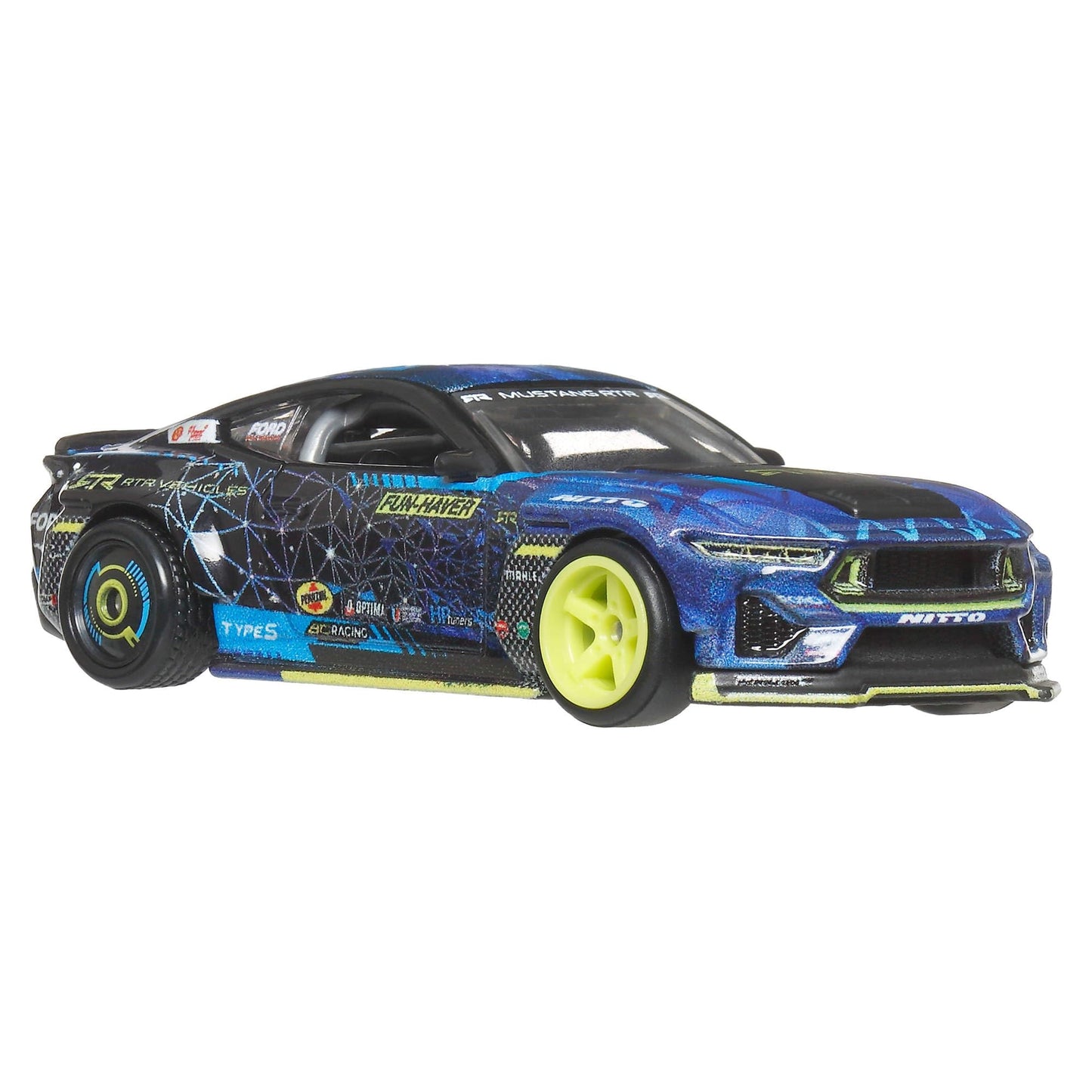 Hot Wheels Premium Car Culture 1:64 Scale Mustang RTR Spec 5-FD – Real Riders Tires, Metal/Metal Body