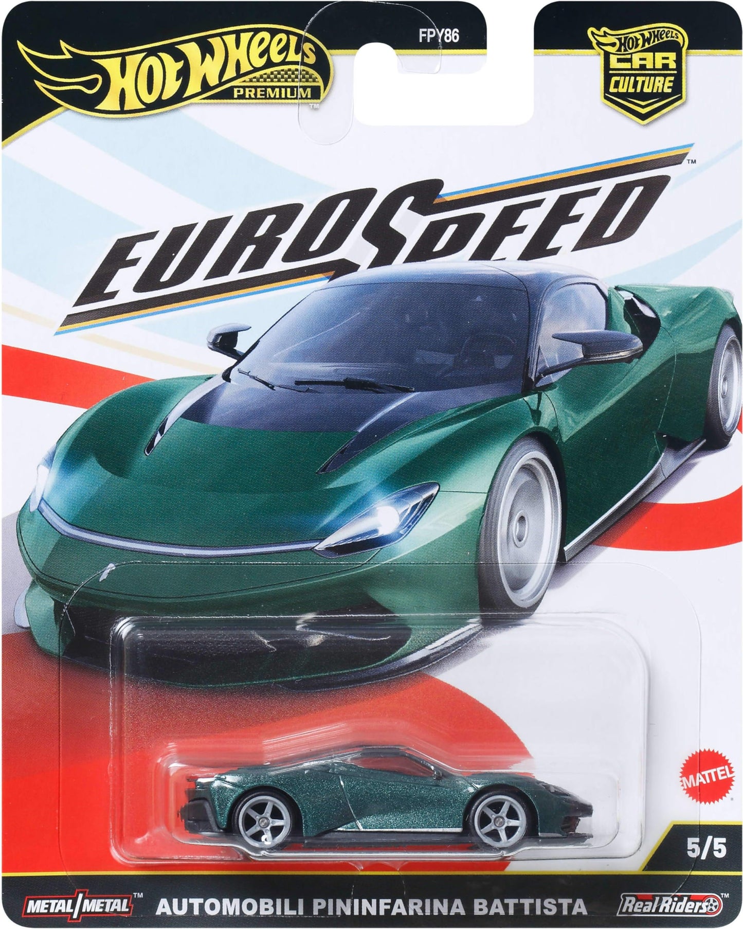 Hot Wheels Premium Car Culture Battista 1:64 Die-Cast with Real Riders Tires – Eurospeed