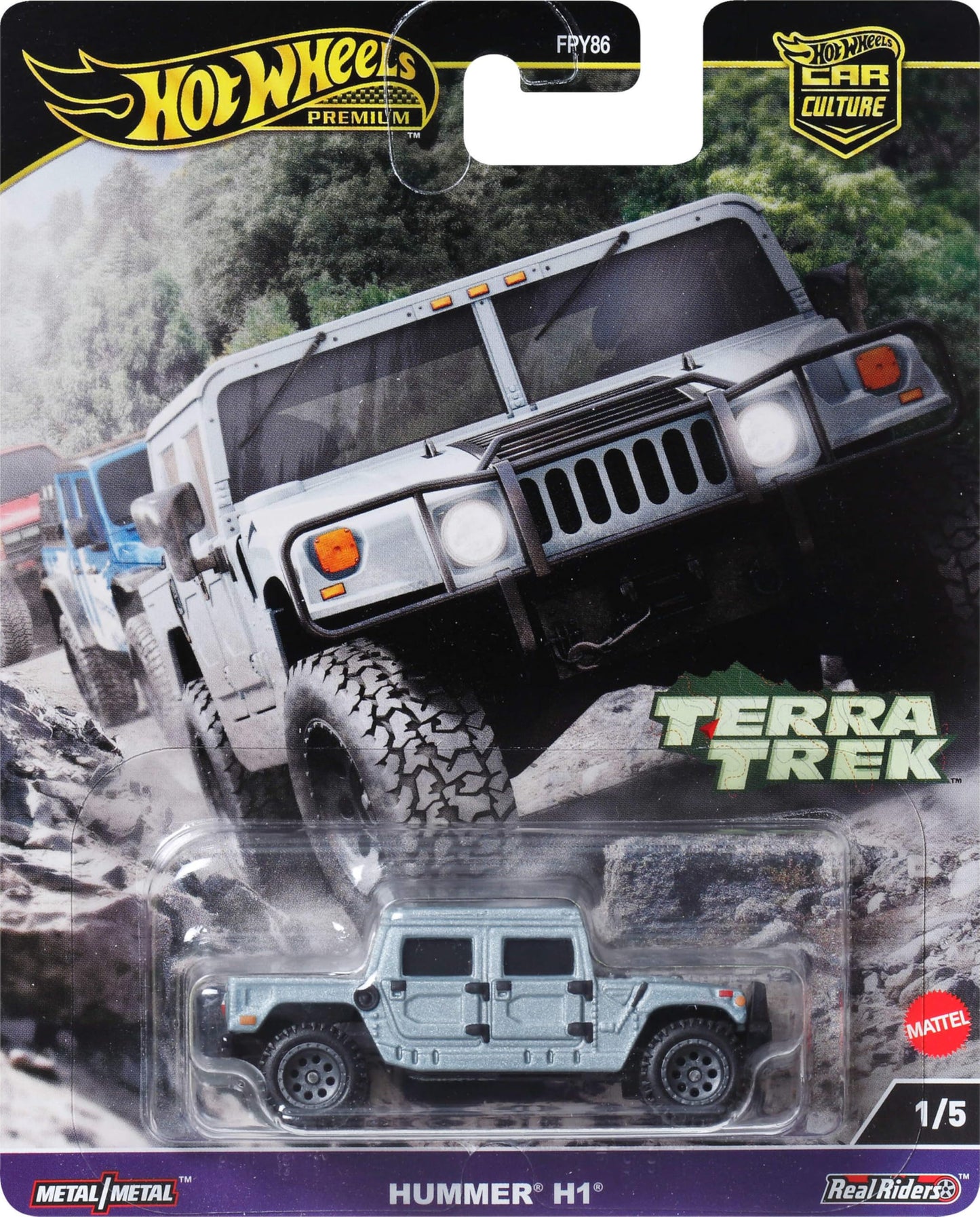 Hot Wheels Premium Car Culture: Hummer H1 Terra Trek – 1:64 Die-Cast with Real Riders