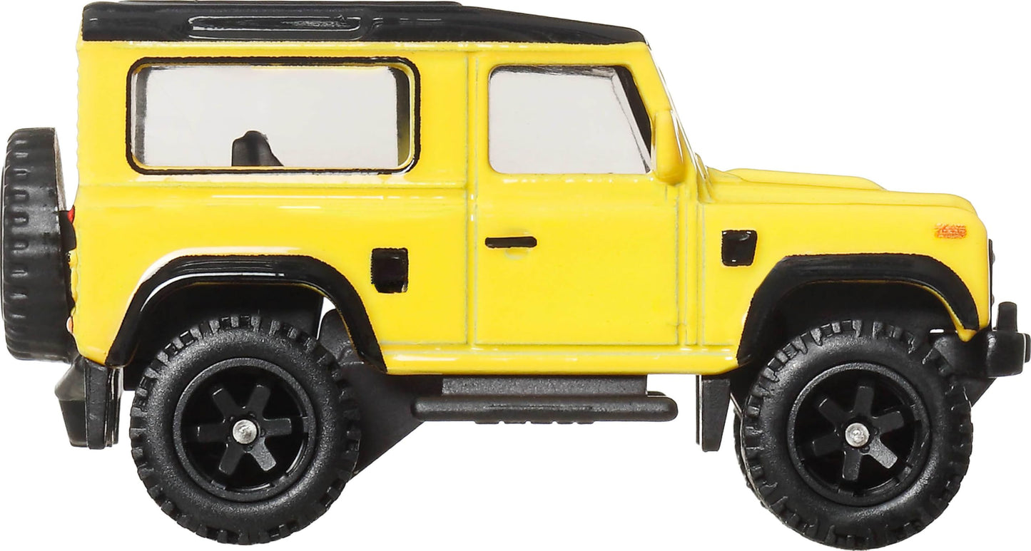 Hot Wheels Premium Car Culture Land Rover Defender 90 – 1:64 Die-Cast with Real Riders Tires